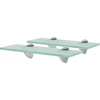 police Skleněná police 2 kusy 30 x 10 cm 8 mm