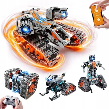 ostatní stavebnice STAVEBNICE ROBOT NA DÁLKOVÉ OVLÁDÁNÍ RC 4v1 VELKÁ SADA 724 dílků PRO PROGRAMOVÁNÍ