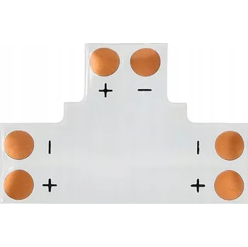 LED osvětlení Spojka Berge T pro LED pásky 8 mm, bílá