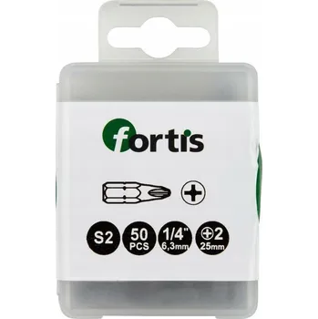 Bit Bity Fortis 1/4 DIN3126 PHillips PH 2 x 25 mm 50 Ks ks