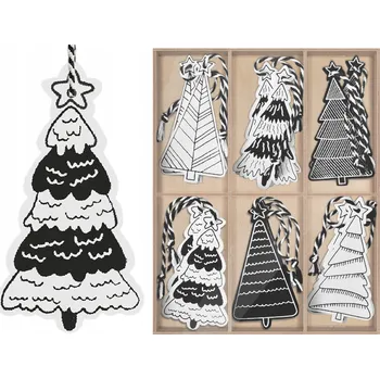 Vánoční dekorace Sady Vánoční stromek 9 cm 12 ks