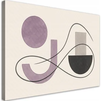 Obraz Obraz do obýváku ložnice, Geometrické tvary Fialová 90x60