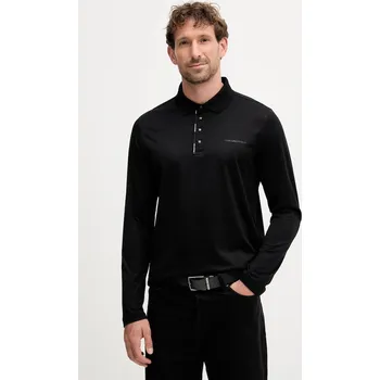 Pánská móda Bavlněné tričko s dlouhým rukávem Karl Lagerfeld 554200.745002 černá 99X, vel. S