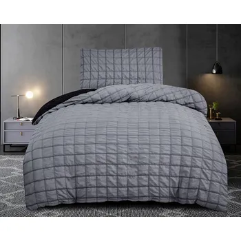 Povlečení Povlečení Naomi černo-šedé oboustranné 140x200, 70x90cm