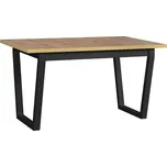 Stylový jídelní stůl Ikon 2 – kombinace dubu artisan a černého kovu