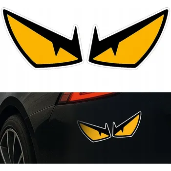 Samolepicí dekorace na vozidlo NÁLEPKA na auto | OČI MONSTRUM ZLÉ ROZZUŘENÉ STRAŠIDELNÉ 7x20 cm