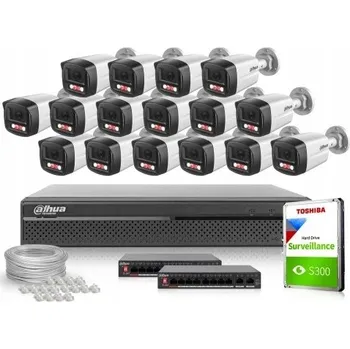 IP kamera Monitorovací sada DAHUA s 16 kamerami IPC-HFW1439TL1-A-IL-0280B 4MPx 2K+