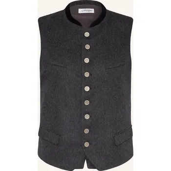 Pánská bunda Grasegger Pánská Krojová Vesta, tmavě šedá, 48