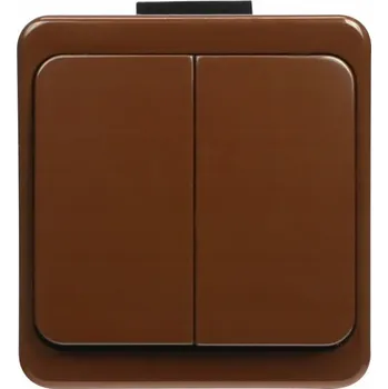 vypínač Dvojitý vypínač Klasik Abex, odstíny hnědé WNT-2S