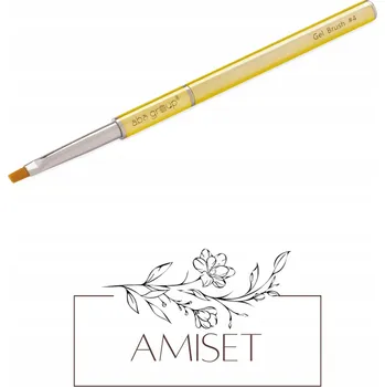 Kosmetický štětec Štětec na gelové nehty Kulatý Aba Group Zlatý štětec na gel Round Gel Brush #4