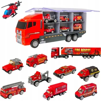 autíčko Auto Náklaďák Transportér červený hasiči pro děti