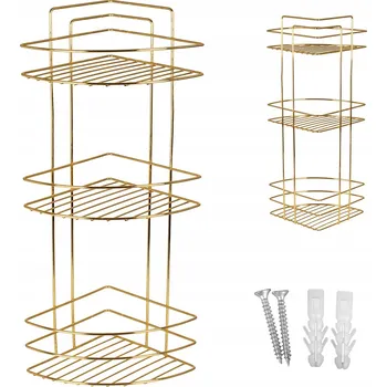 Drátěná police ROHOVÁ POLICE DO KOUPELNY POD SPRCHU REGÁL STOJAN