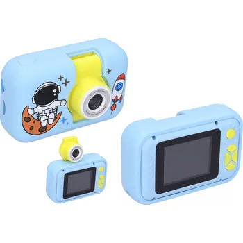 Digitální fotoaparát Dětský digitální fotoaparát výklopný objektiv silikonové pouzdro Kosmonaut - foto 40Mpx, video Full