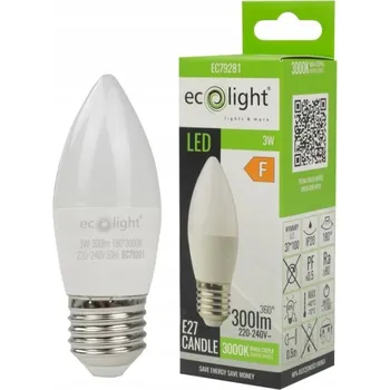 Žárovka LED Žárovka Svíčka 3W E27 Teplá Bílá 3000K