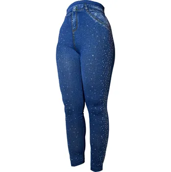 Dámské legíny Dámské bambusové legíny modré DH988-10 Velikost: XXL/3XL