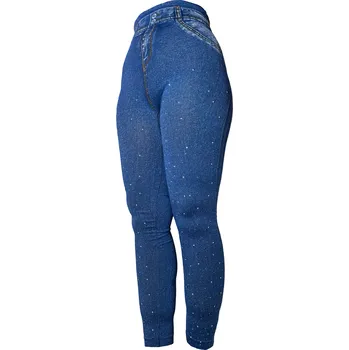 Dámské legíny Dámské bambusové legíny modré DH988-9 Velikost: XXL/3XL