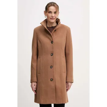 Vlněný kabát Dkny DLEMW021 hnědá 82X, vel. L