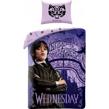 Povlečení Bavlněné Povlečení 160x200 Wednesday Addamsová HIT Rodina Addamsů