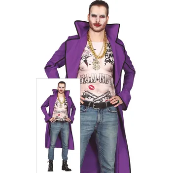 GuircaJoker Crazy villain - pánský kostým Velikost: M 48-50