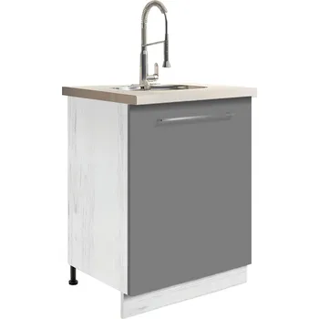 CREATIVA se | dolní skříňka CRE-11D dřezová | 60 cm | VÝBĚR KORPUSU | šedá lesk