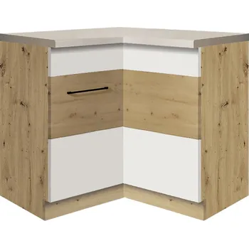 Kuchyňská skříňka INFINITY b | dolní skříňka 16D rohová | 90x90 cm | artisan/bílá lesk