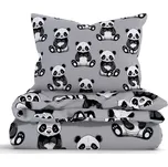 MK Lůžkoviny Bavlněné povlečení Renforcé do postýlky - Panda 220004084