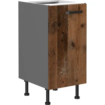 Kuchyňská skříňka OLD STYLE | dolní kuchyňská skříňka 40 D 1F policová | 40 cm | antracit/old style