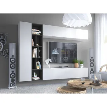 Obývací stěna Nábytek do obývacího pokoje Mirjan bílý, grafit