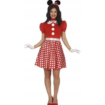 Karnevalový kostým KOSTÝM MYŠKA MINI MICKEY MIKI ŠATY POHÁDKOVÉ s