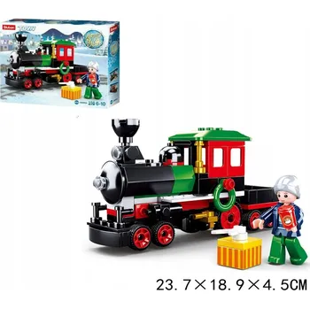 ostatní stavebnice STAVEBNICE SLUBAN TOWN Vlak lokomotiva 156 dílků kom. LEG