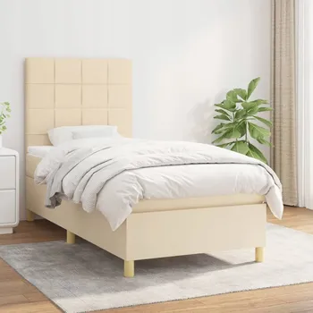 Ložnice Čalouněná postel VidaXL 80x200 cm bílá, krémová