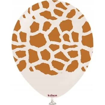 Balónek Latexové balónky Safari Giraffe White Sand, žirafa, 30 cm, 25 ks