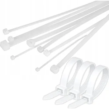 Stahovací páska 100x STAHovací PÁSKY KABELOVÉ ZIP PÁSKY STAHOVACÍ PÁSKY ODOLNÉ PEVNÉ 10x500 mm BÍLÉ