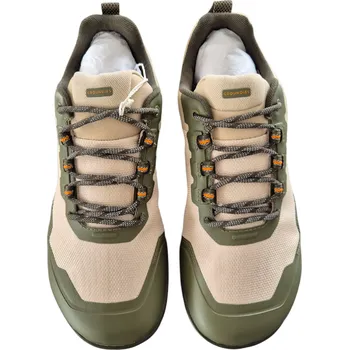 Dámské polobotky Barefoot Outdoorové Boty GROUNDIES All Terrain Low 2.0 Zeleno Oranžové Velikost: EU 41