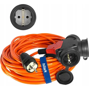 Napájecí kabel Prodlužovací Kabel SCHUKO 3 zásuvky PUR H07BQF 3x2,5 oranžová 2m