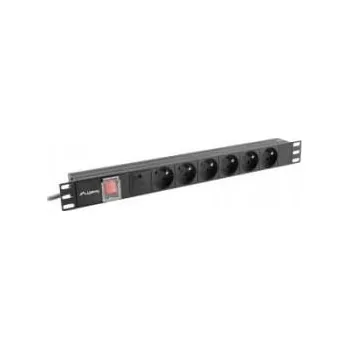 Rozvaděč Zásuvková lišta Lanberg do RACK 1U 16A PDU 6x PL 2m černá