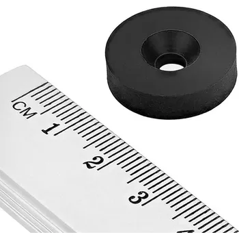 Dekorativní magnet orodian.cz Magnet s dírou pro šroub 20×5 mm pogumovaný - N42