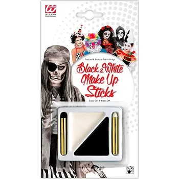Make-up WIDMANN Obličejové barvy černobílé Halloween 7,2 ml