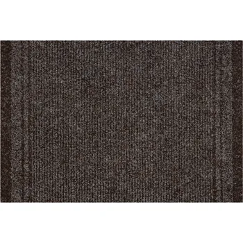 Rohožka Rohožka s gumovou podložkou MALAGA hnědá UNIVERZÁLNÍ RÁMEČEK PROUŽKY 66x170 cm