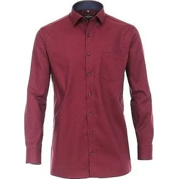 Pánská košile Pánská košile Casa Moda Comfort Fit červená se strukturou dlouhý rukáv vel. 48 - 56 (3XL - 7XL)...