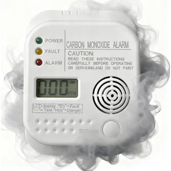 Detektor CO DETEKTOR OXIDU UHELNATÉHO LCD ČIDLO PLYNU CERTIFIKOVANÝ HLÁSIČ