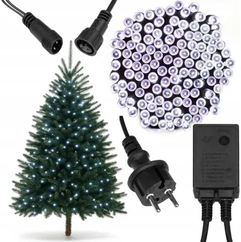 Vánoční dekorace VÁNOČNÍ OSVĚTLENÍ NA STROMEČEK 500 LED VENKOVNÍ SUPER STUDENÁ BÍLÁ