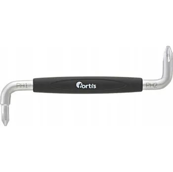Šroubovák Fortis Úhlový oboustranný šroubovák křížový PH1 PH2