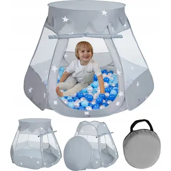 Hra na zahradu SELONIS NZ-100X SKLÁDACÍ STAN DOMEČEK HRAD PRO DĚTI + 100 MÍČKŮ