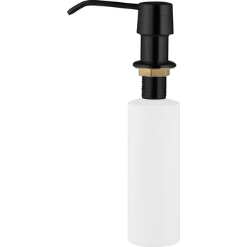 Dávkovač mýdla Dávkovač na mycí prostředek na nádobí černý DECO 300 ml DEANTE