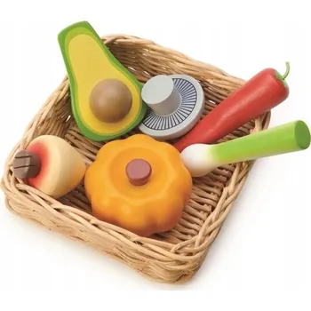 Hračka pro nejmenší Proutěný košík se zeleninou Tender Leaf Toys