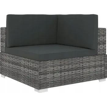 Zahradní nábytek Zahradní nábytková souprava z umělého ratanu VidaXL šedá 1 ks