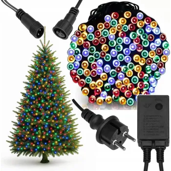 Vánoce VÁNOČNÍ OSVĚTLENÍ NA STROMEČEK 1000 LED VENKOVNÍ NA STROMEČEK PROGRAMÁTOR MULTIKOLOR