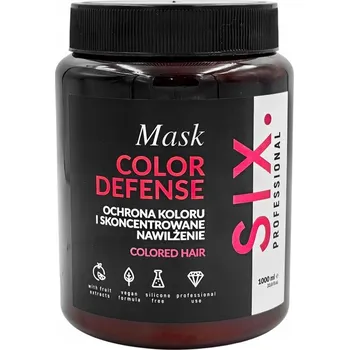 Vlasová regenerace SIX PROFESSIONAL COLOR DEFENSE MASKA NA VLASY OCHRANA BARVY 1000 ML