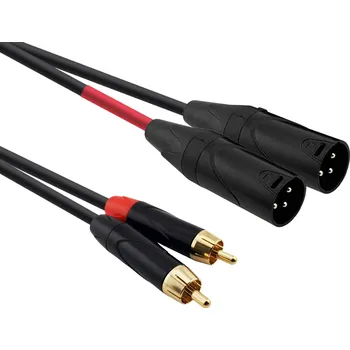 Audio kabel Kabel audio XLR(M) 2x / RCA 2x - 5m